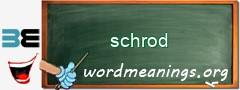 WordMeaning blackboard for schrod